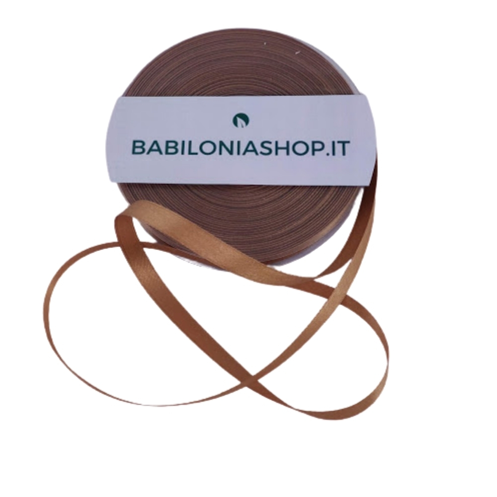 NASTRO DOPPIO RASO BIANCO 50 METRI ALTEZZA 2,5 CM Babilonia Shop