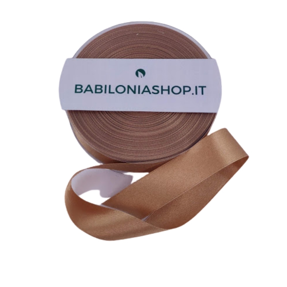 NASTRO DOPPIO RASO BIANCO 50 METRI ALTEZZA 2,5 CM Babilonia Shop